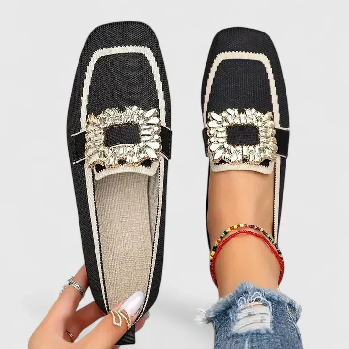 Vivian | Women's Embellished Square Toe Loafers