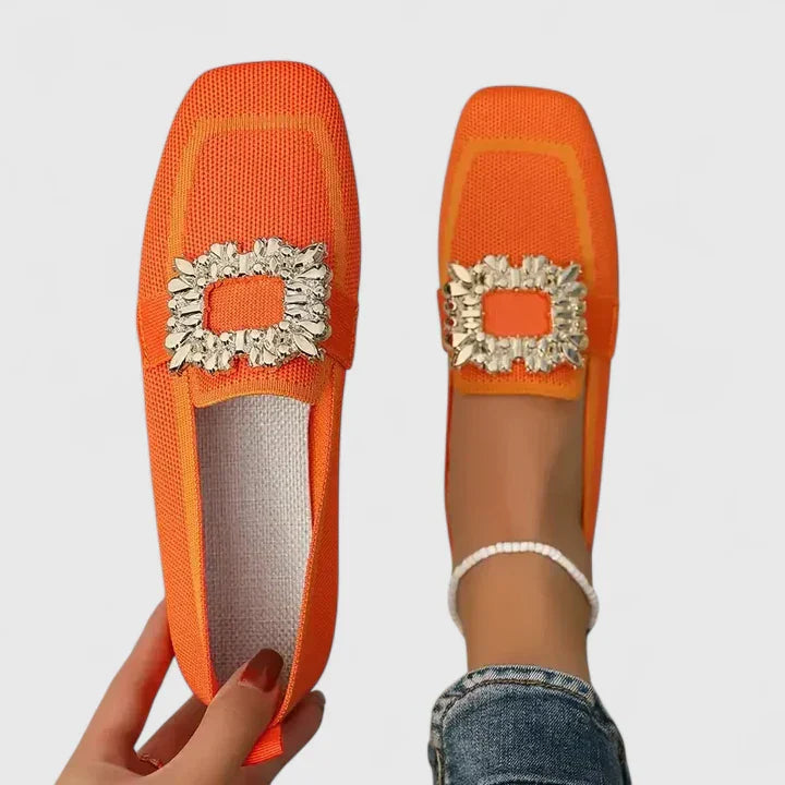 Vivian | Women's Embellished Square Toe Loafers