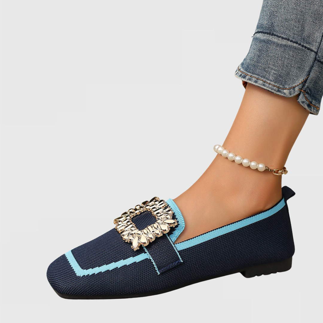 Vivian | Women's Embellished Square Toe Loafers
