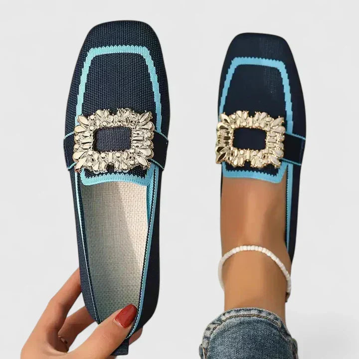 Vivian | Women's Embellished Square Toe Loafers