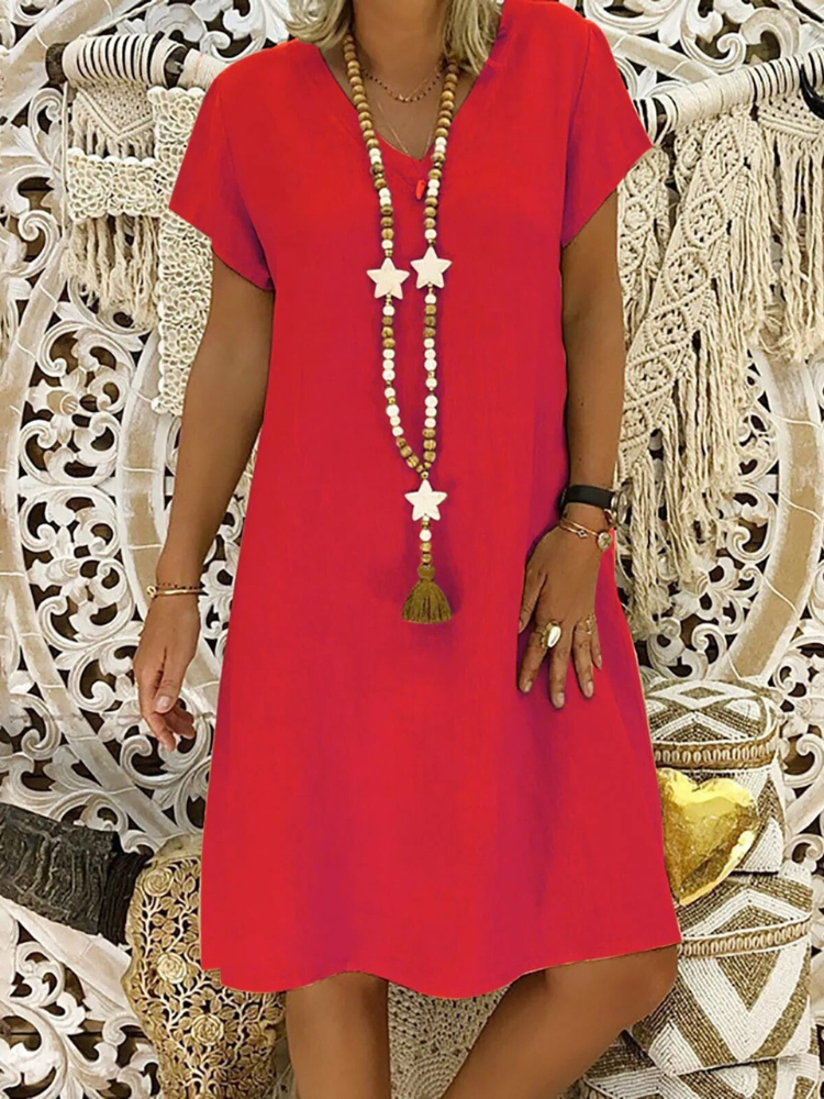 Dusty | Women's V-Neck A-Line Mini Dress