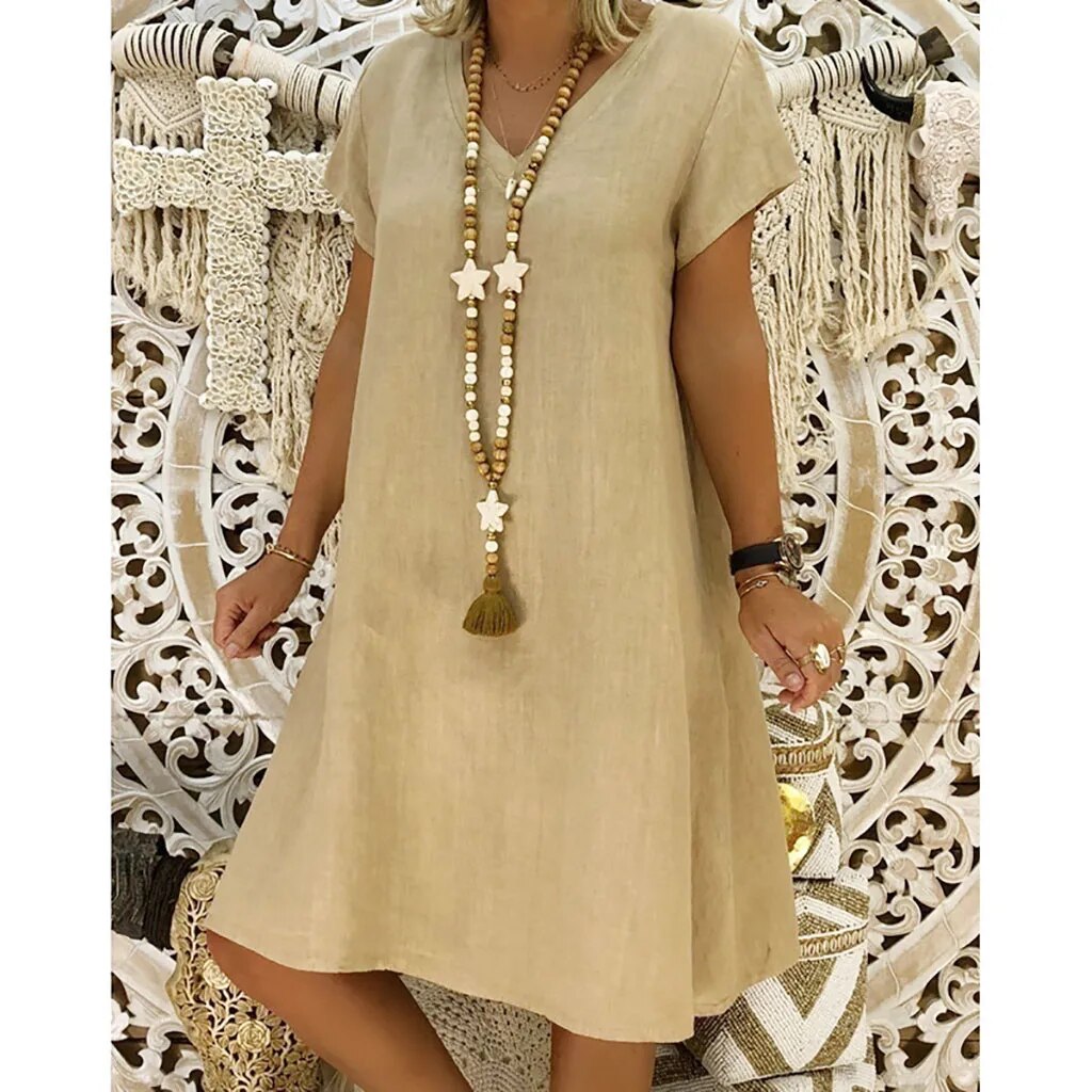 Dusty | Women's V-Neck A-Line Mini Dress