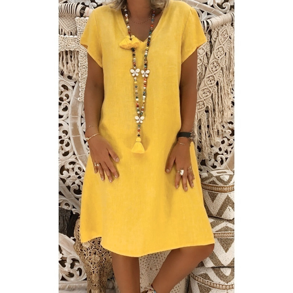 Dusty | Women's V-Neck A-Line Mini Dress
