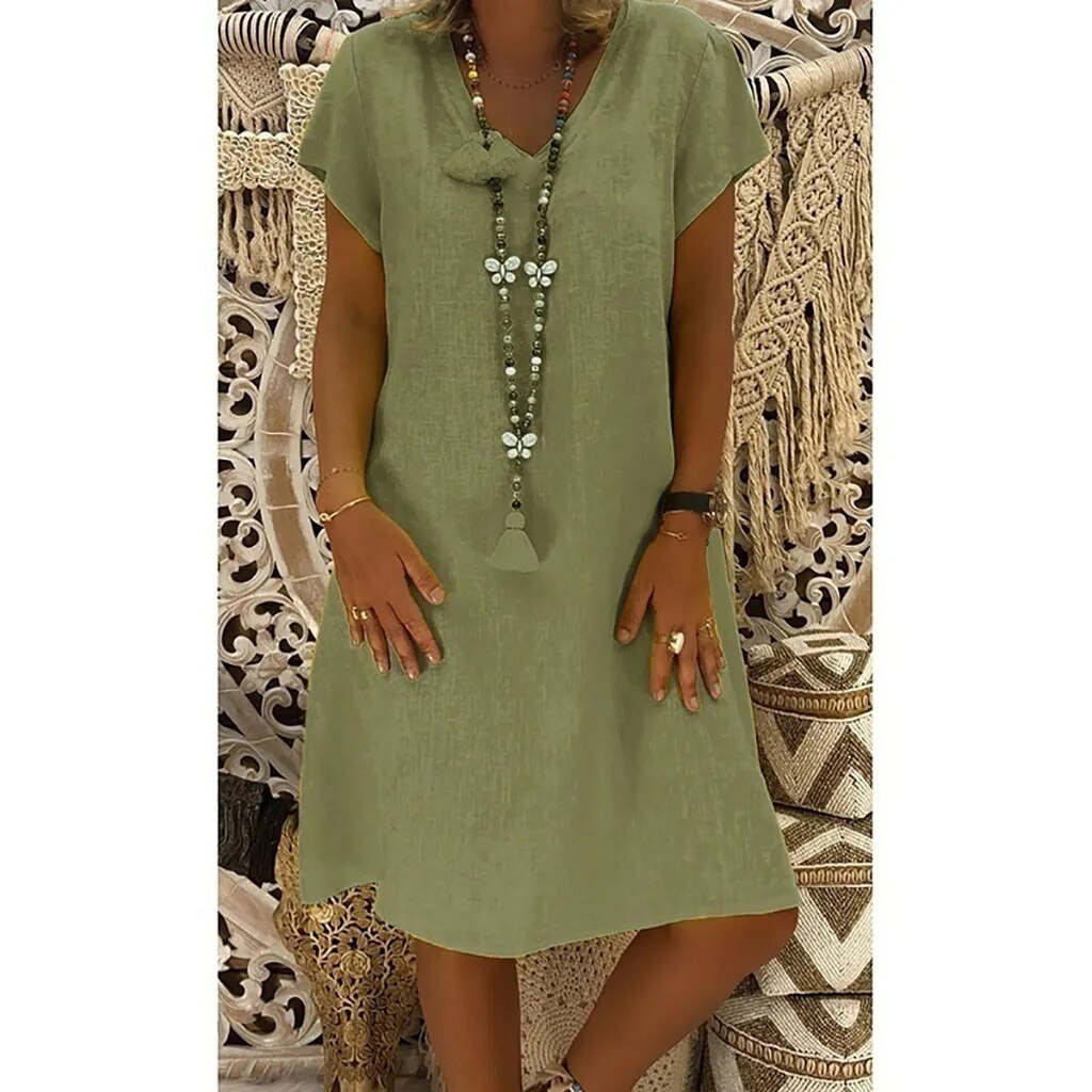 Dusty | Women's V-Neck A-Line Mini Dress