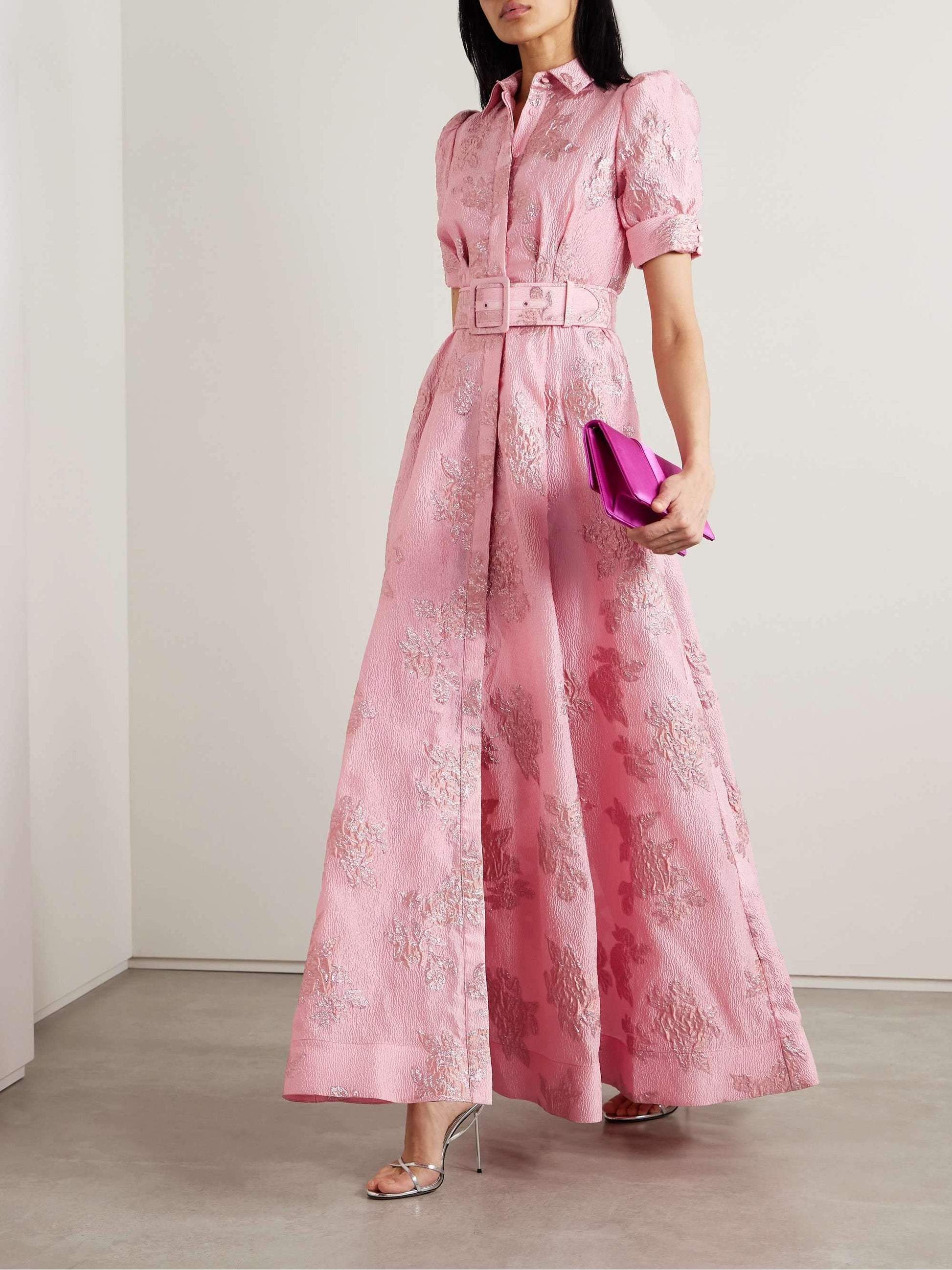 Lynsey | Elegant Floral Maxi Dress with Belt