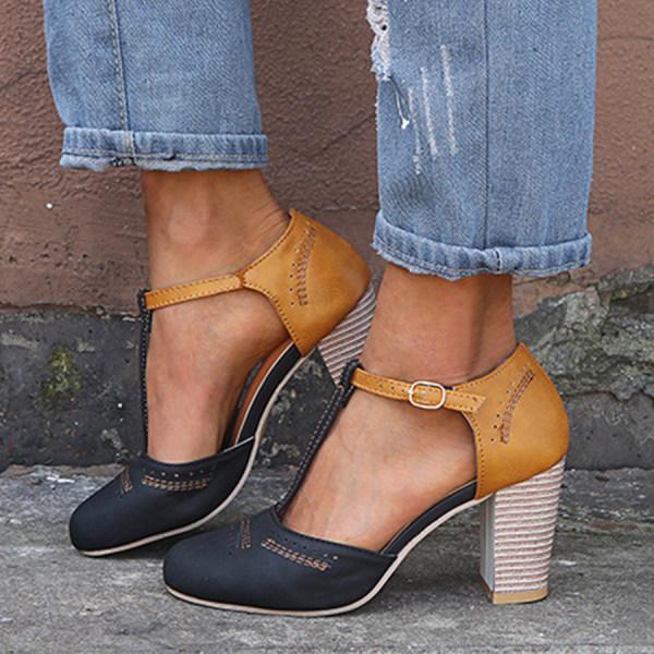 Jennavieve | Chic T-Strap Heels for Women