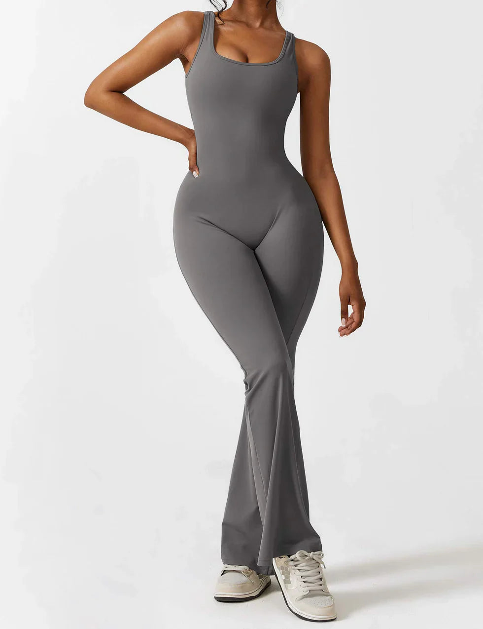 Annalise | Women's Flare Leg Activewear Jumpsuit