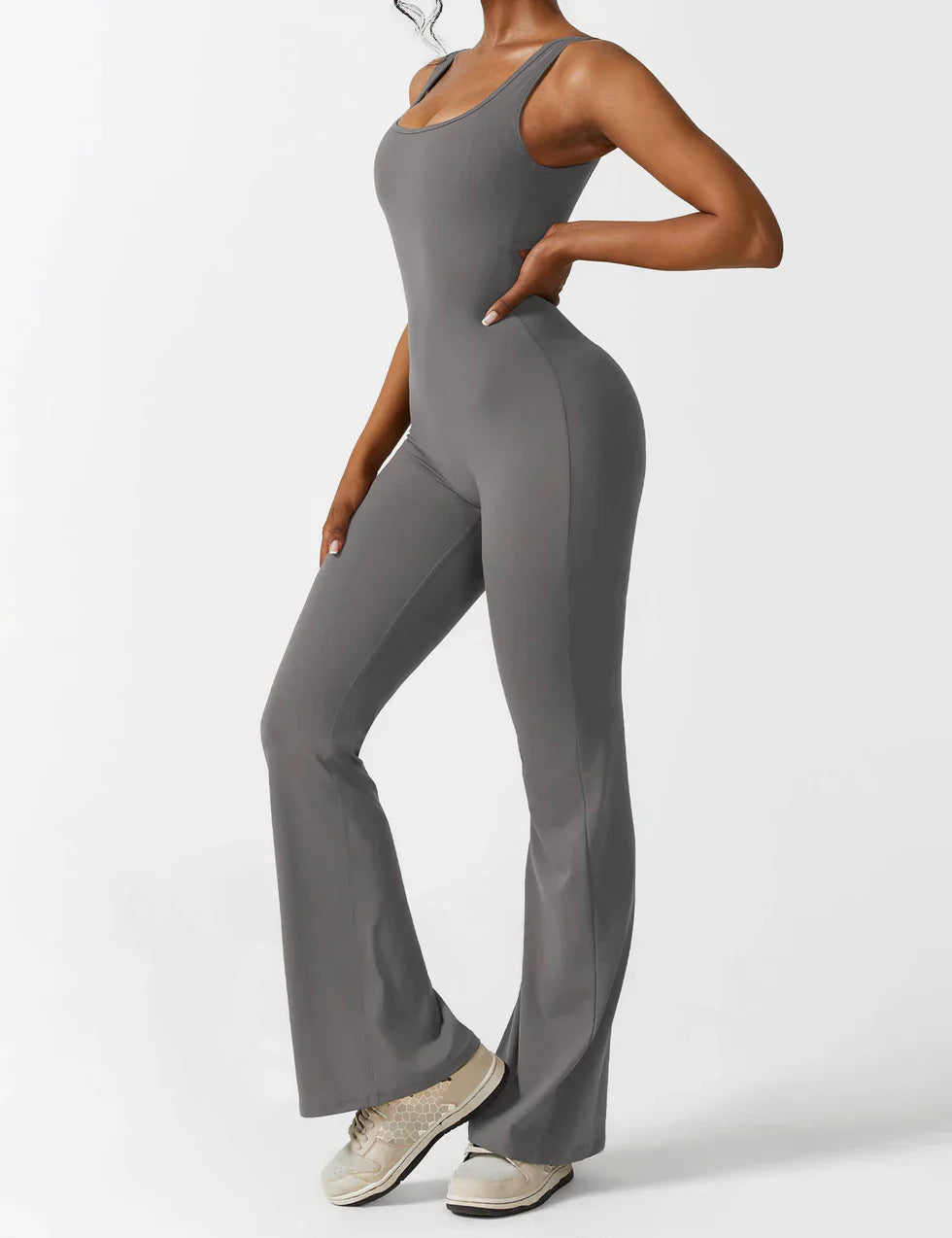 Annalise | Women's Flare Leg Activewear Jumpsuit