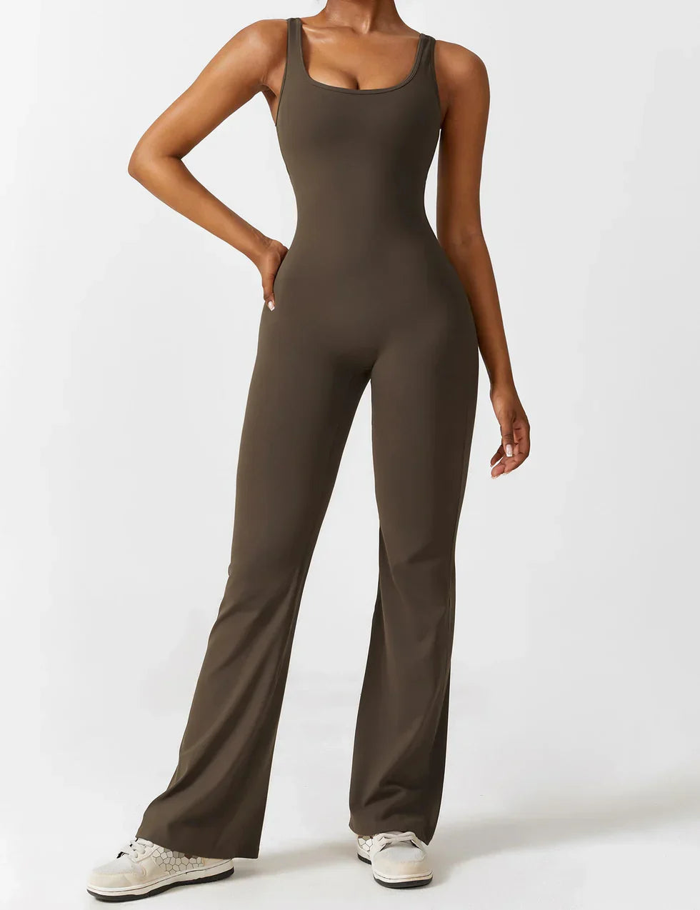 Annalise | Women's Flare Leg Activewear Jumpsuit
