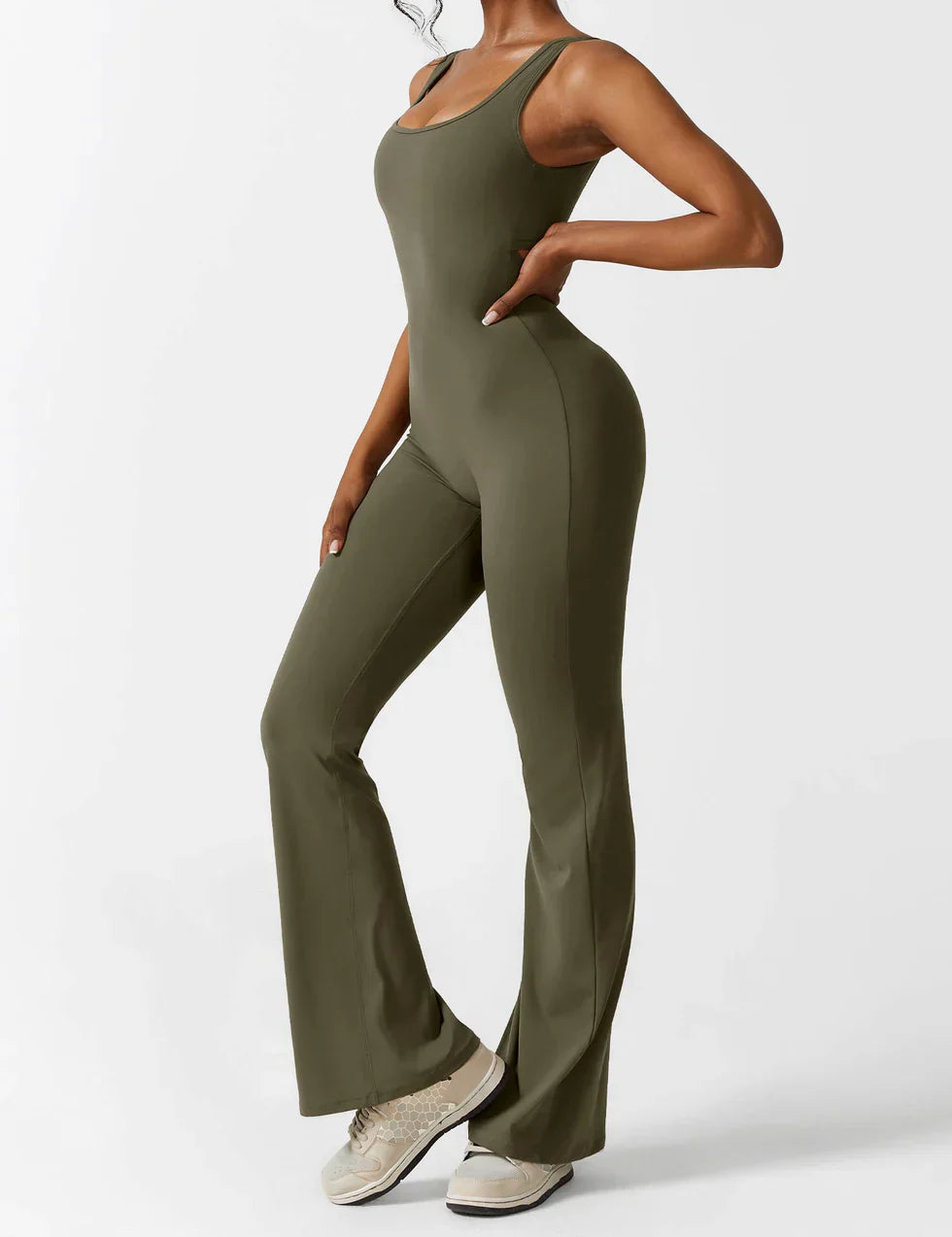 Annalise | Women's Flare Leg Activewear Jumpsuit
