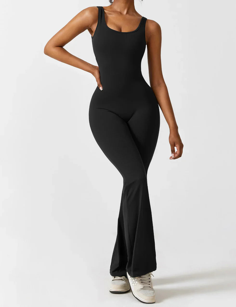 Annalise | Women's Flare Leg Activewear Jumpsuit