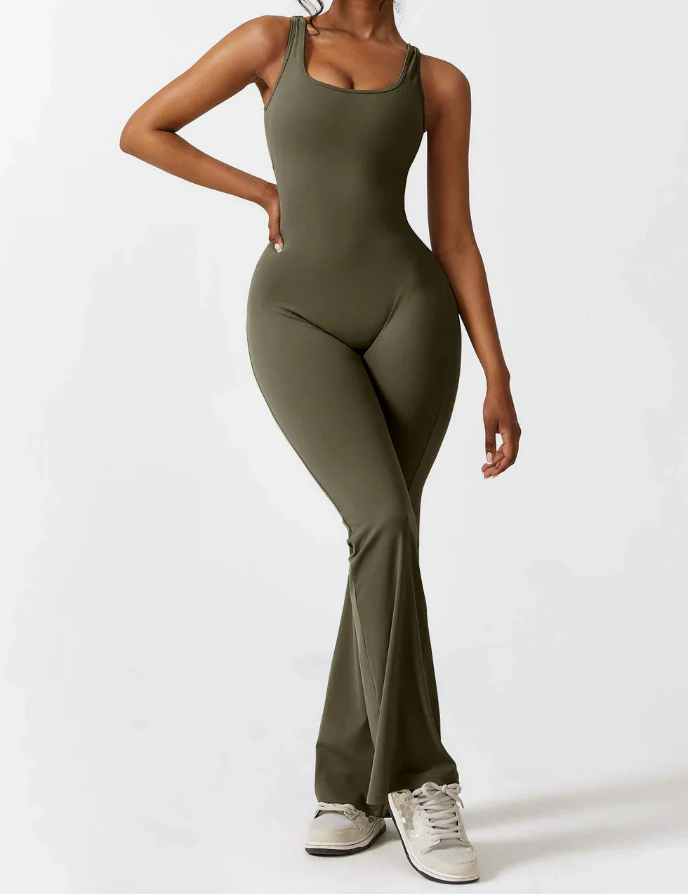 Annalise | Women's Flare Leg Activewear Jumpsuit