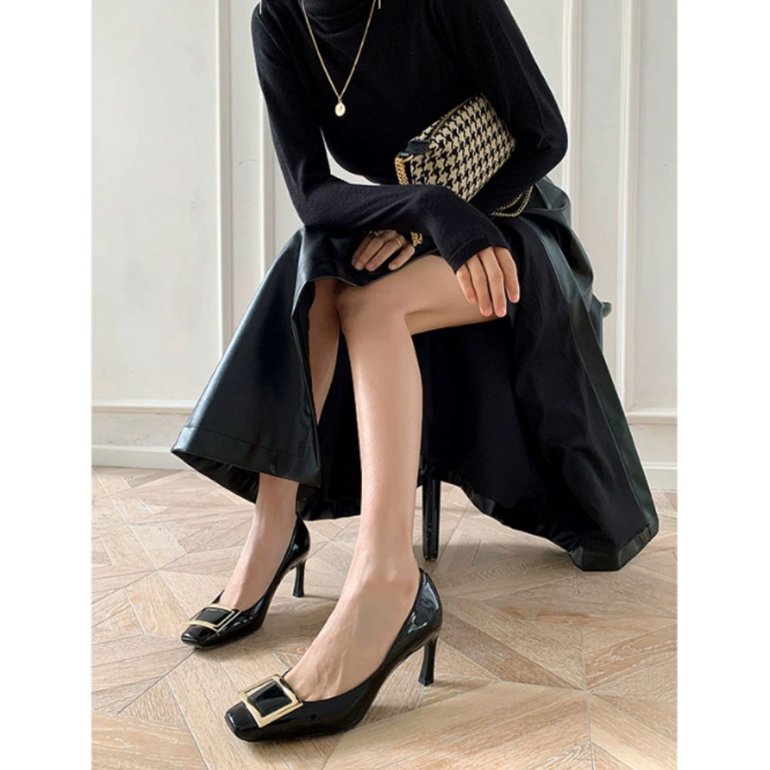Seraphina | Orthopedic Square Toe Heels