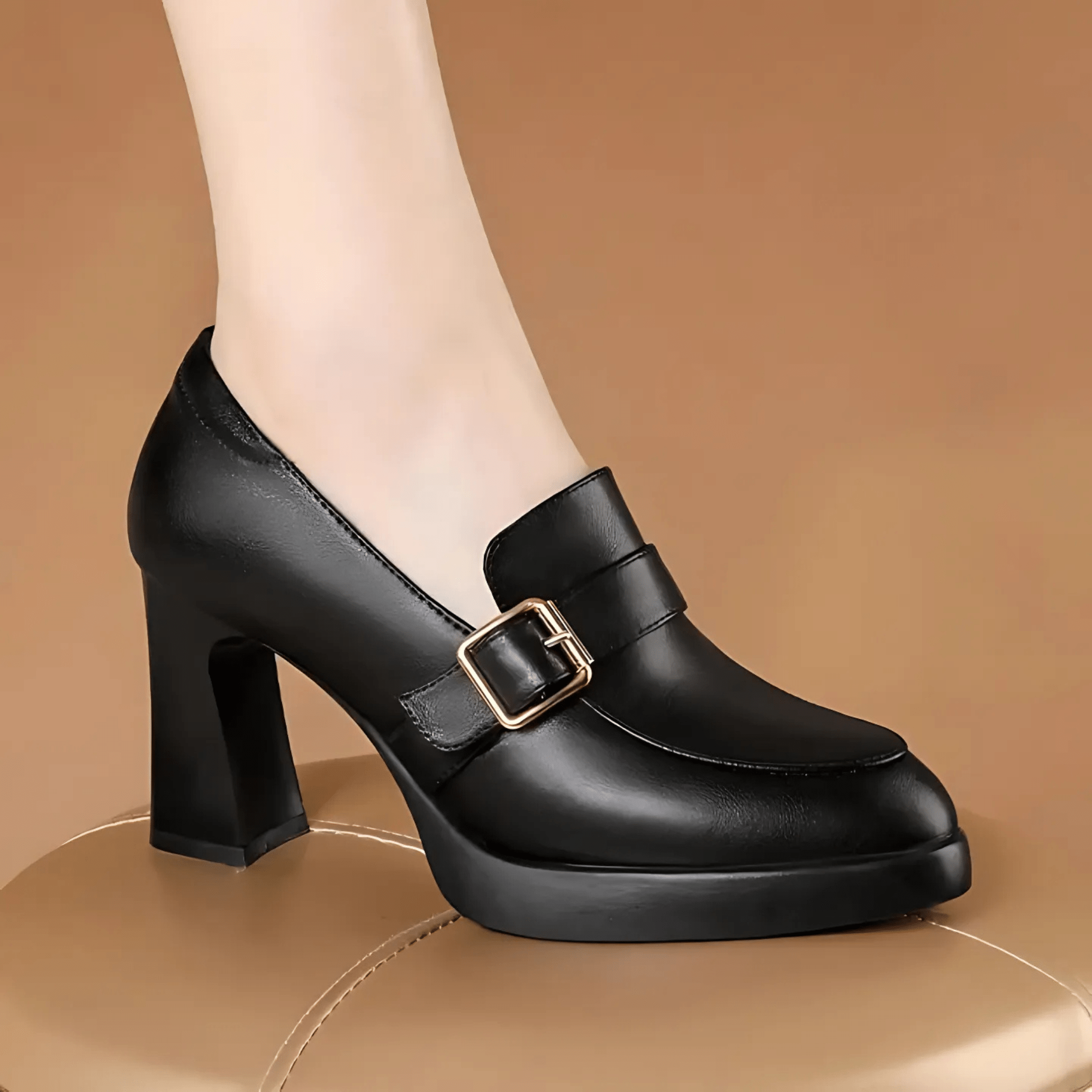 Verity | Women's Block Heel Platform Loafers