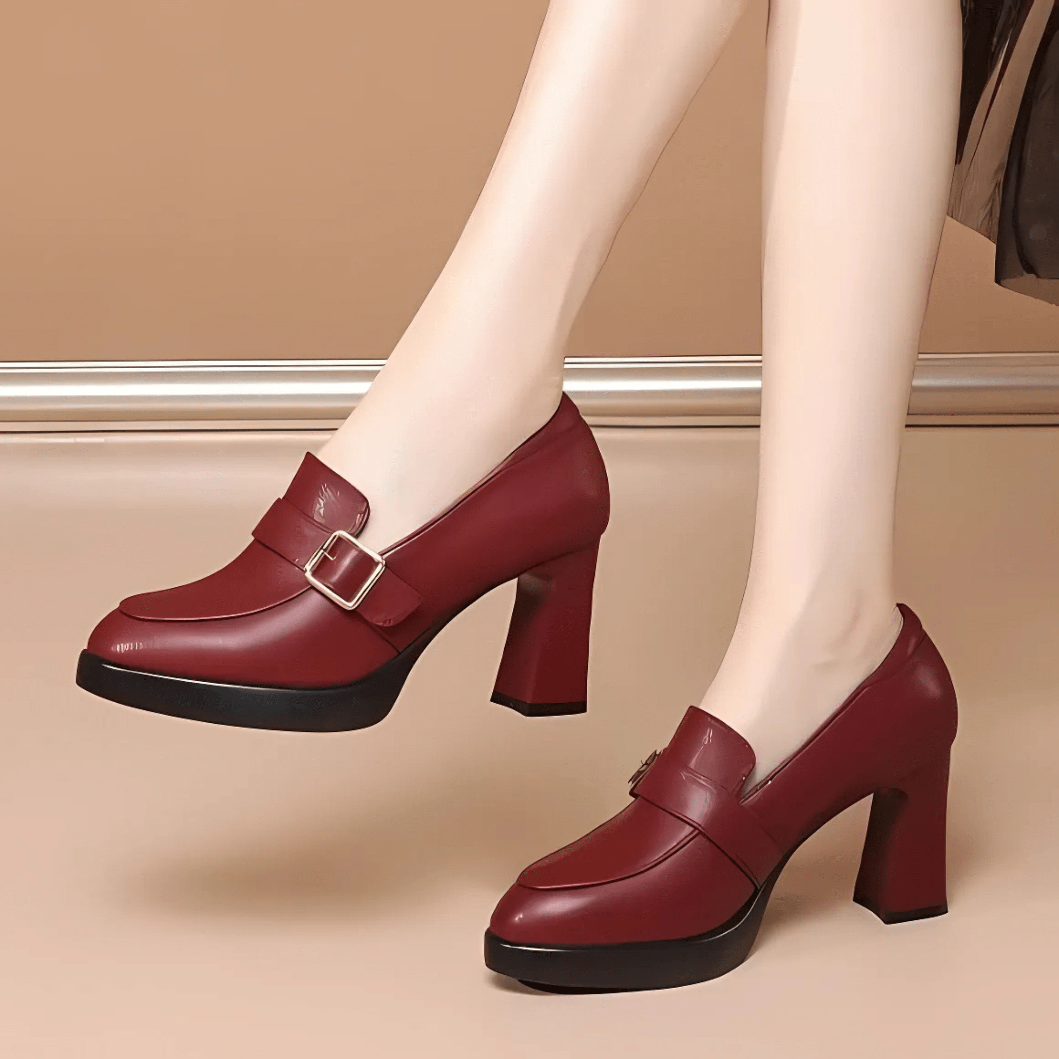 Verity | Women's Block Heel Platform Loafers