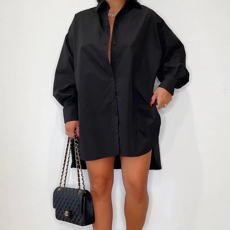 Gabby | Women's Oversized Mini Shirt Dress