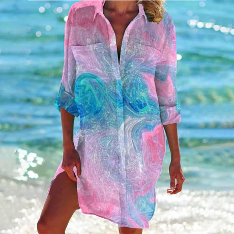 Eleanor | Women's Button-Down Mini Shirt Dress