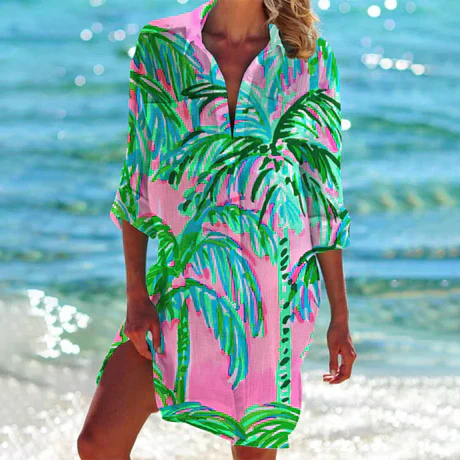Eleanor | Women's Button-Down Mini Shirt Dress