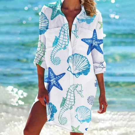 Eleanor | Women's Button-Down Mini Shirt Dress