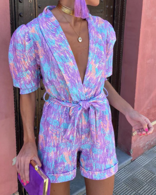 Jemima | Chic V-Neck Jumpsuit for Women