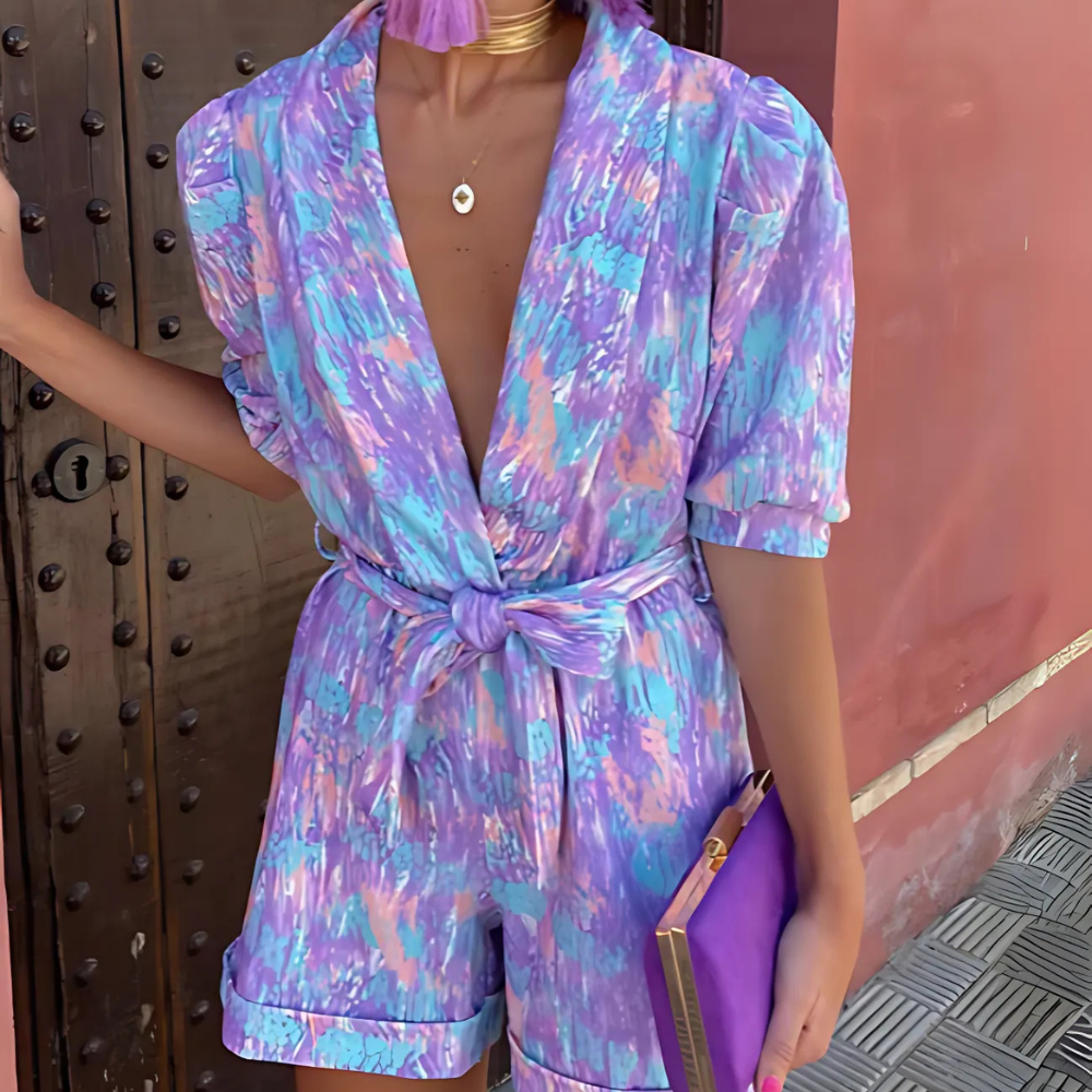 Jemima | Chic V-Neck Jumpsuit for Women