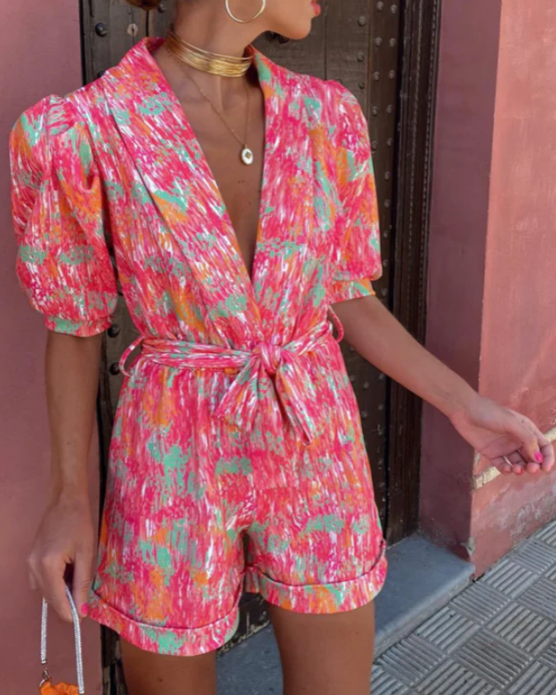 Jemima | Chic V-Neck Jumpsuit for Women