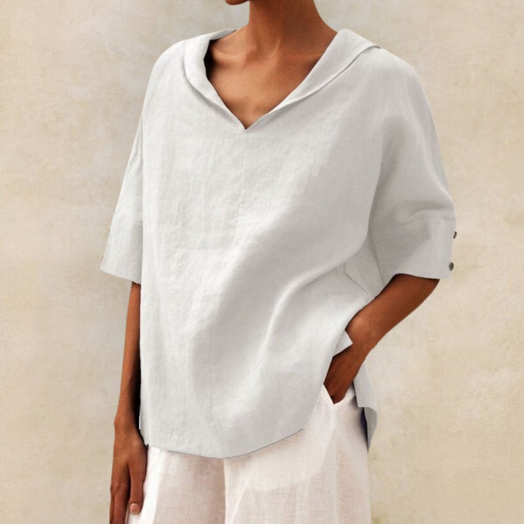 Dana | Women's V-Neck Casual Shirt for Effortless Style