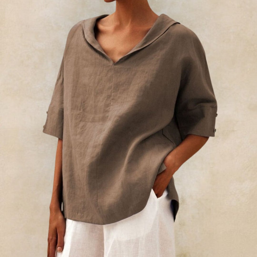 Dana | Women's V-Neck Casual Shirt for Effortless Style