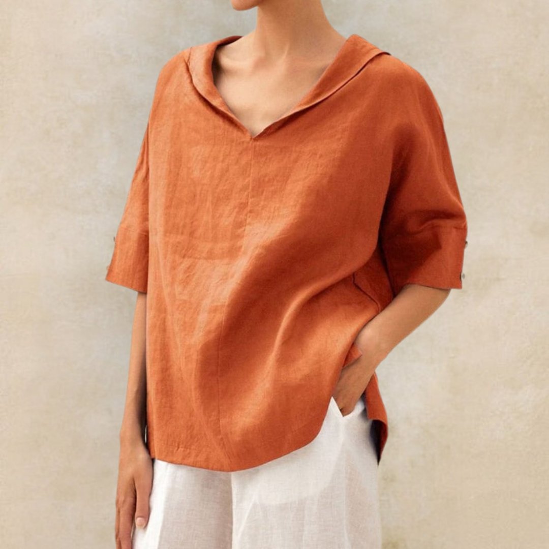 Dana | Women's V-Neck Casual Shirt for Effortless Style