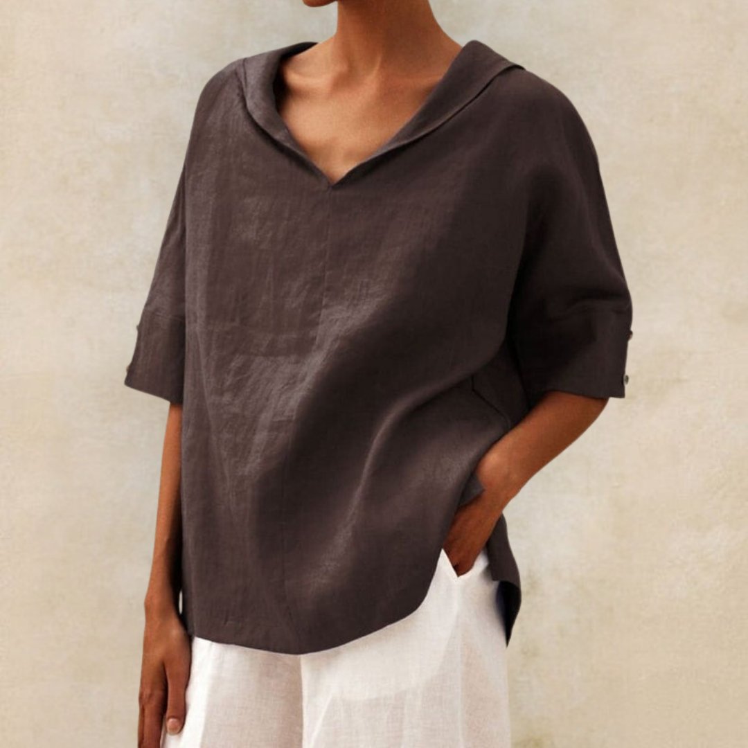 Dana | Women's V-Neck Casual Shirt for Effortless Style