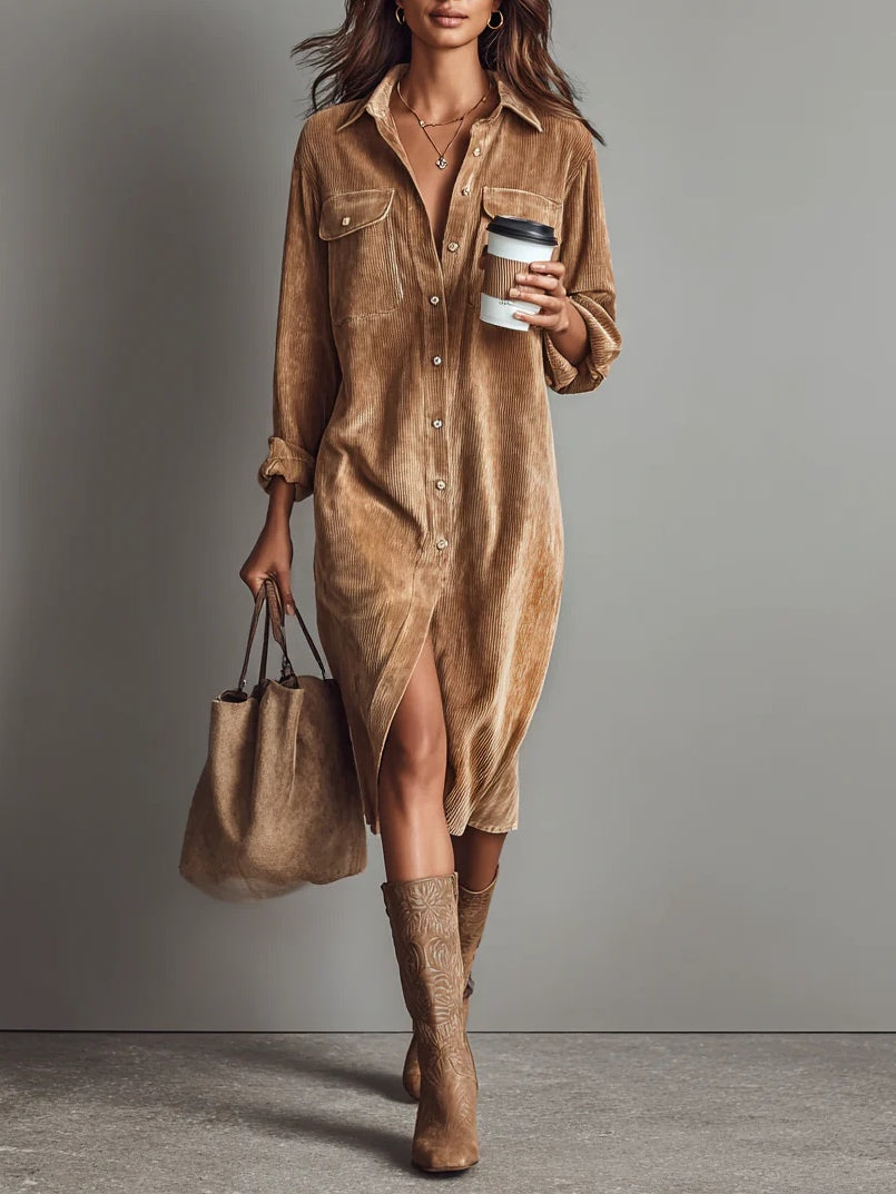 Erica | Women's Button-Down Midi Shirt Dress