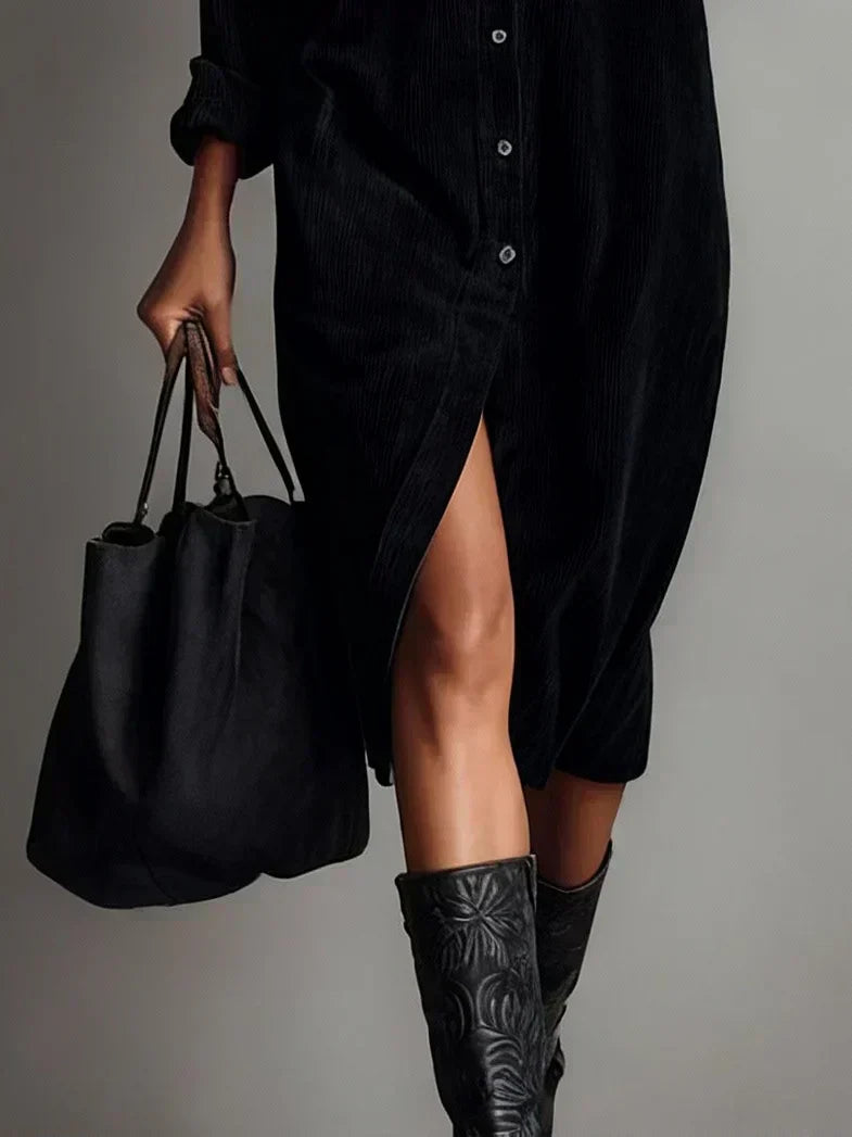 Erica | Women's Button-Down Midi Shirt Dress