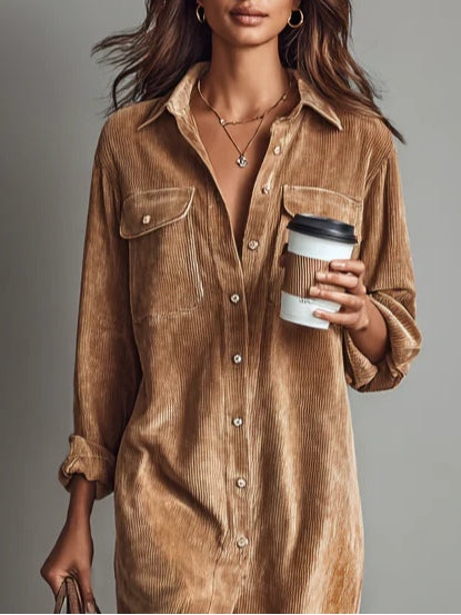 Erica | Women's Button-Down Midi Shirt Dress