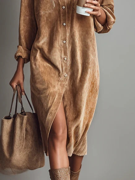 Erica | Women's Button-Down Midi Shirt Dress