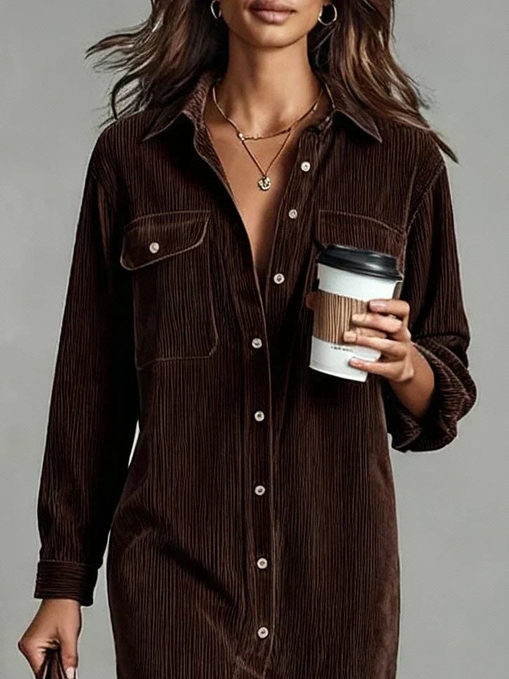 Erica | Women's Button-Down Midi Shirt Dress