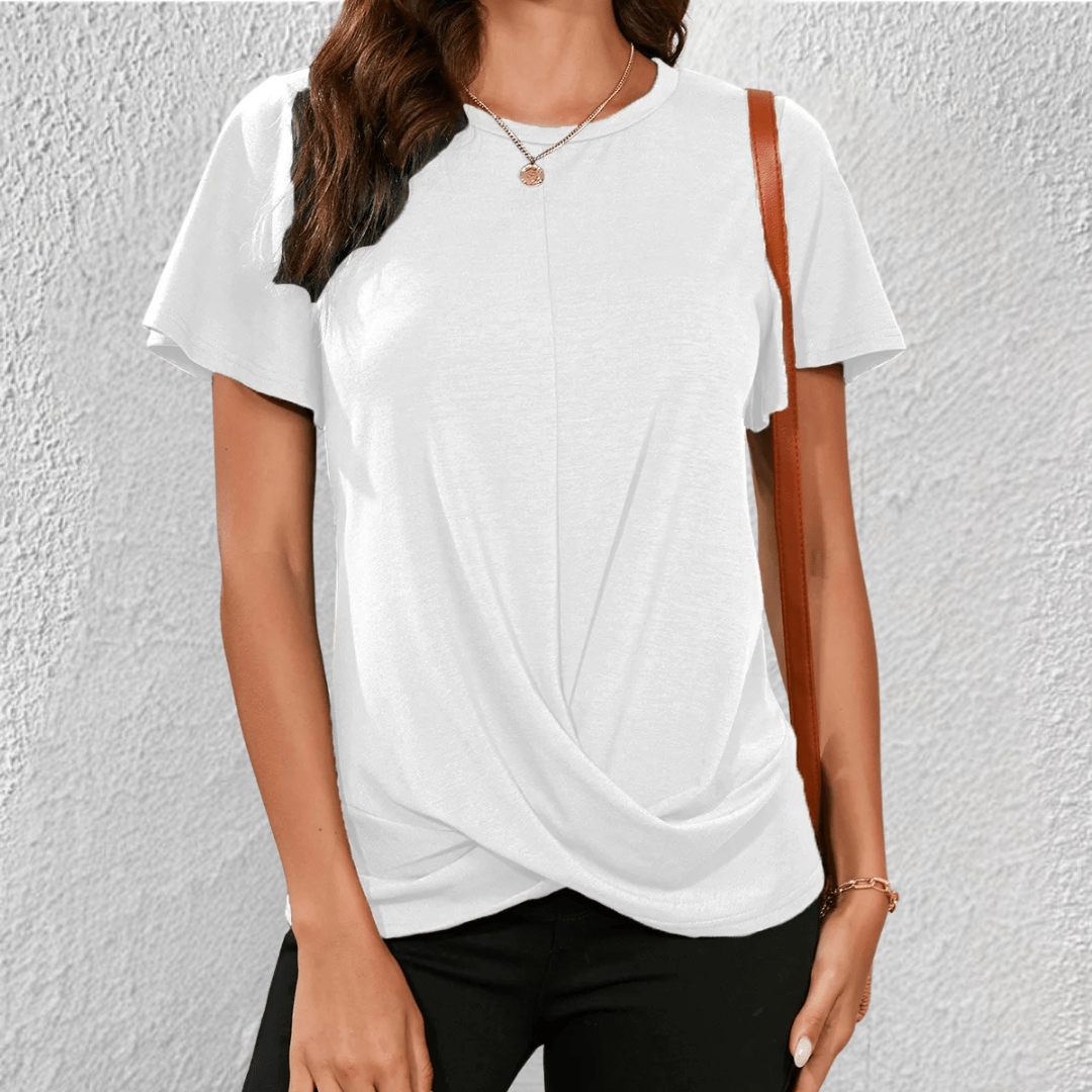 Adeline | Women's Twist Front Casual T-Shirt