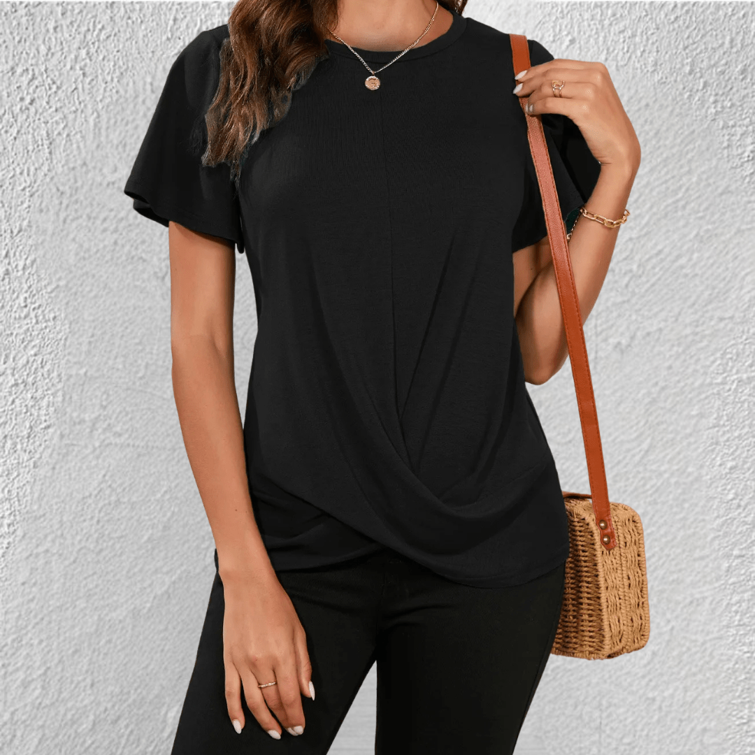 Adeline | Women's Twist Front Casual T-Shirt
