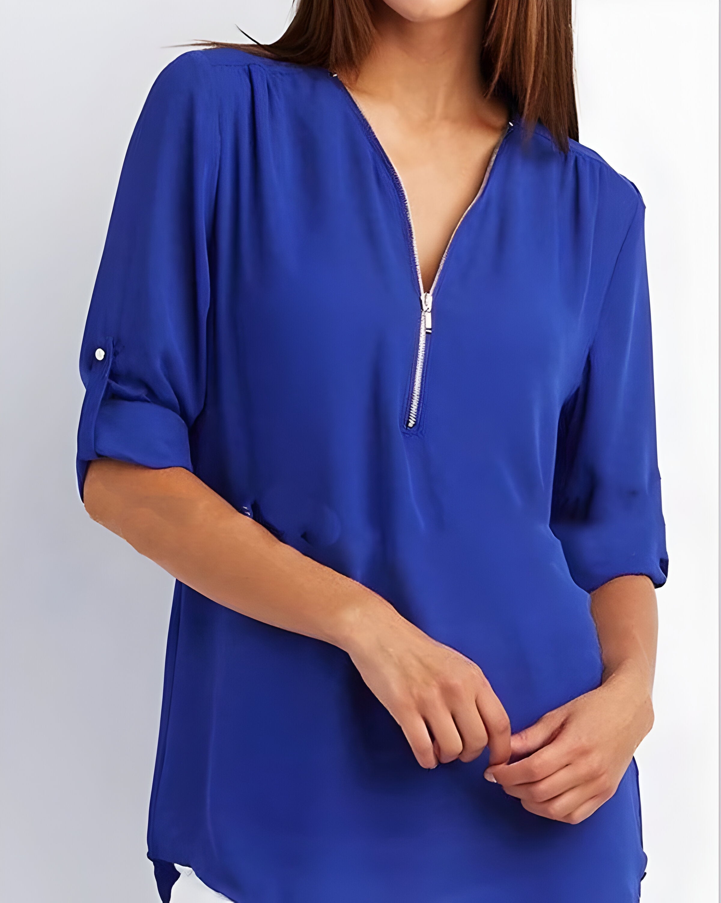Catherine | Women's Zip Front Blouse