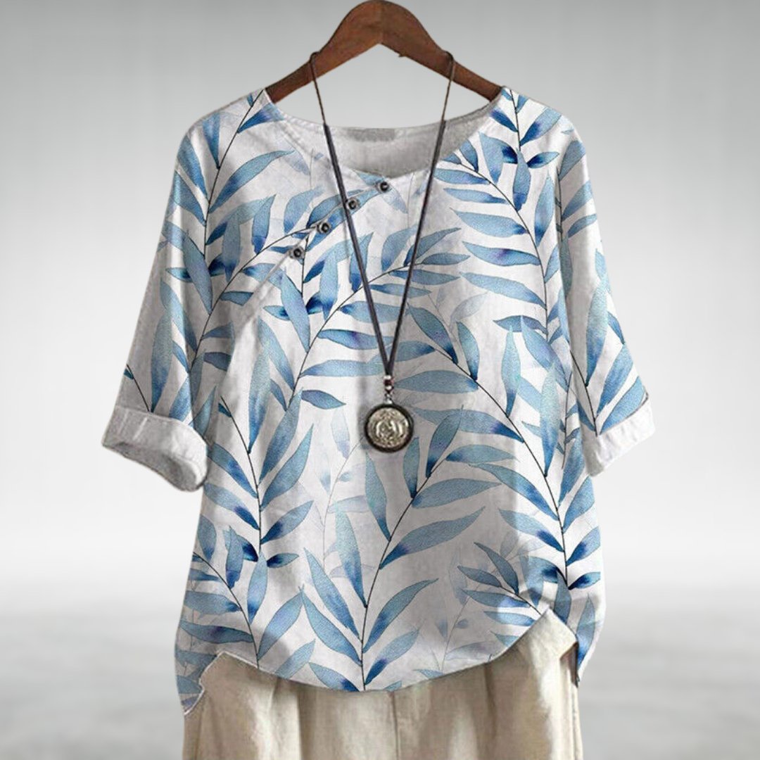 Caroline | Women's Floral Button-Up Blouse
