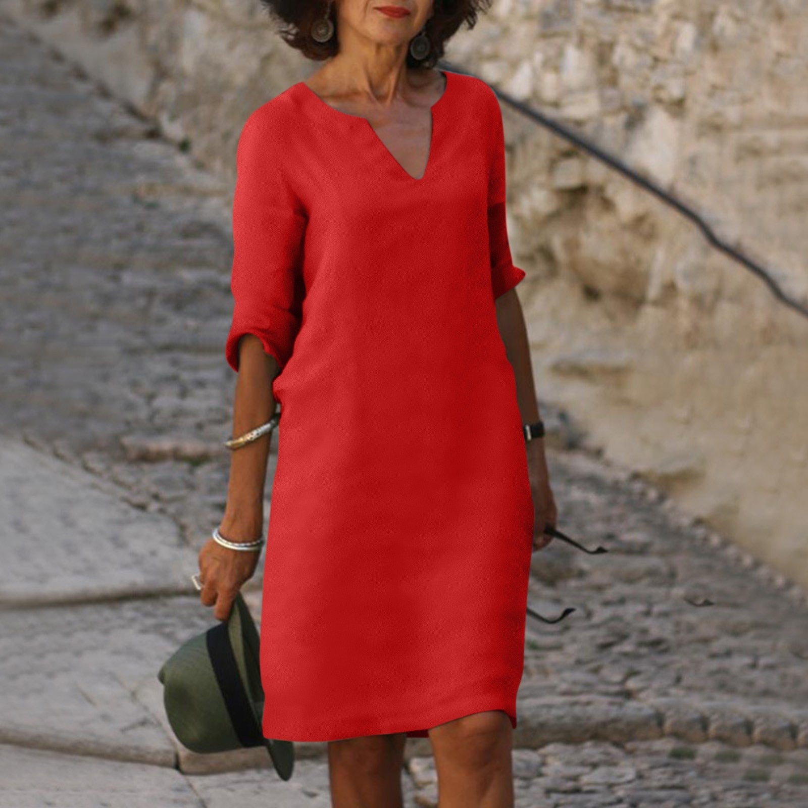 Dorothy | Women's V-Neck Midi Dress