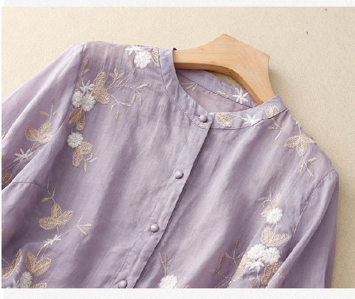 Cassandra | Women's Button-Down Floral Blouse