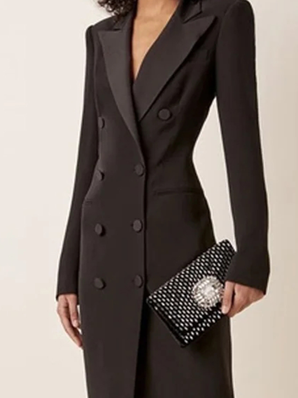 Gabrielle | Women's V-Neck Blazer Maxi Dress