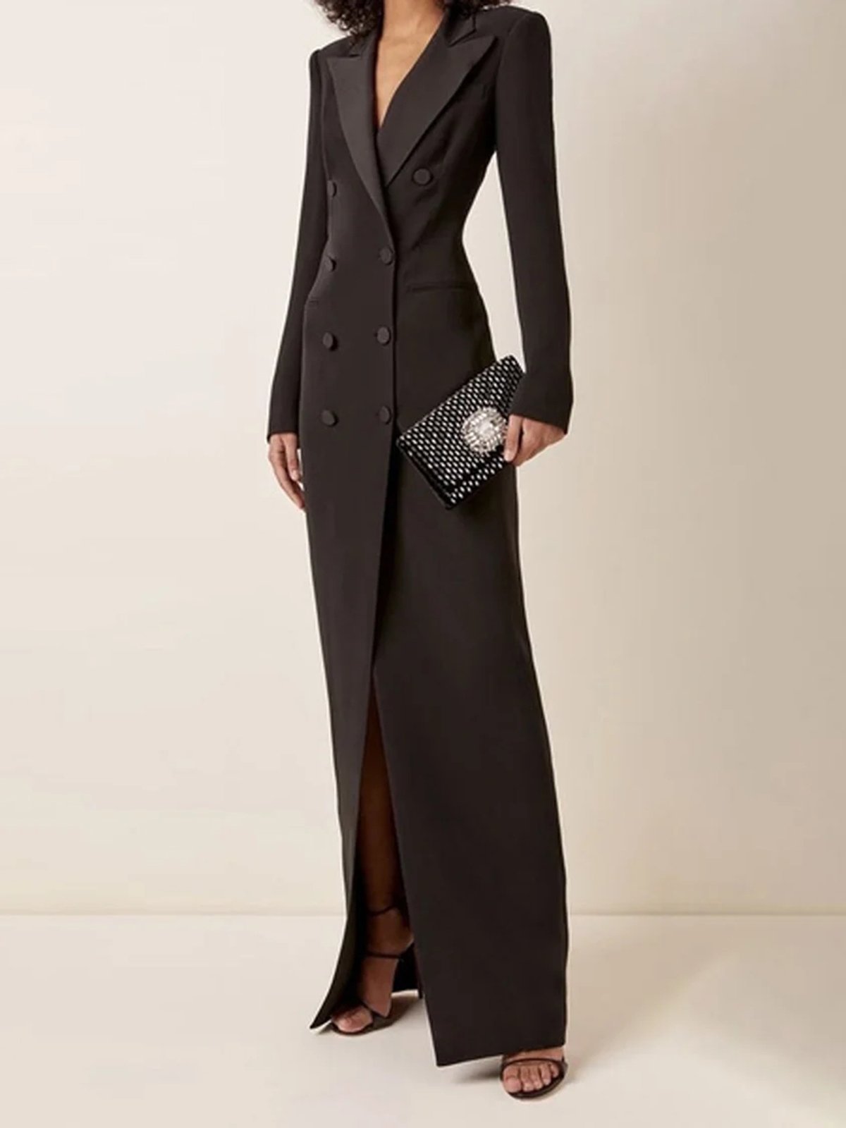 Gabrielle | Women's V-Neck Blazer Maxi Dress