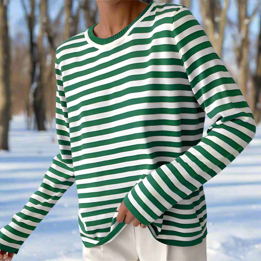Alexandra | Striped Long Sleeve T-Shirt for Women
