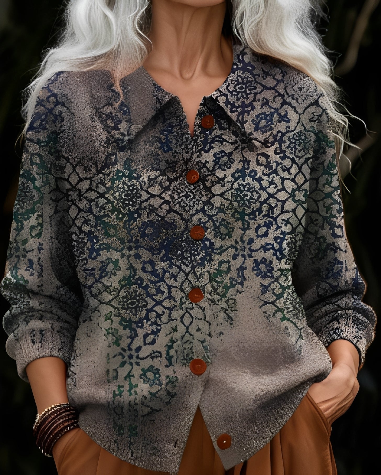 Carrie | Women's Long Sleeve Button-Down Blouse