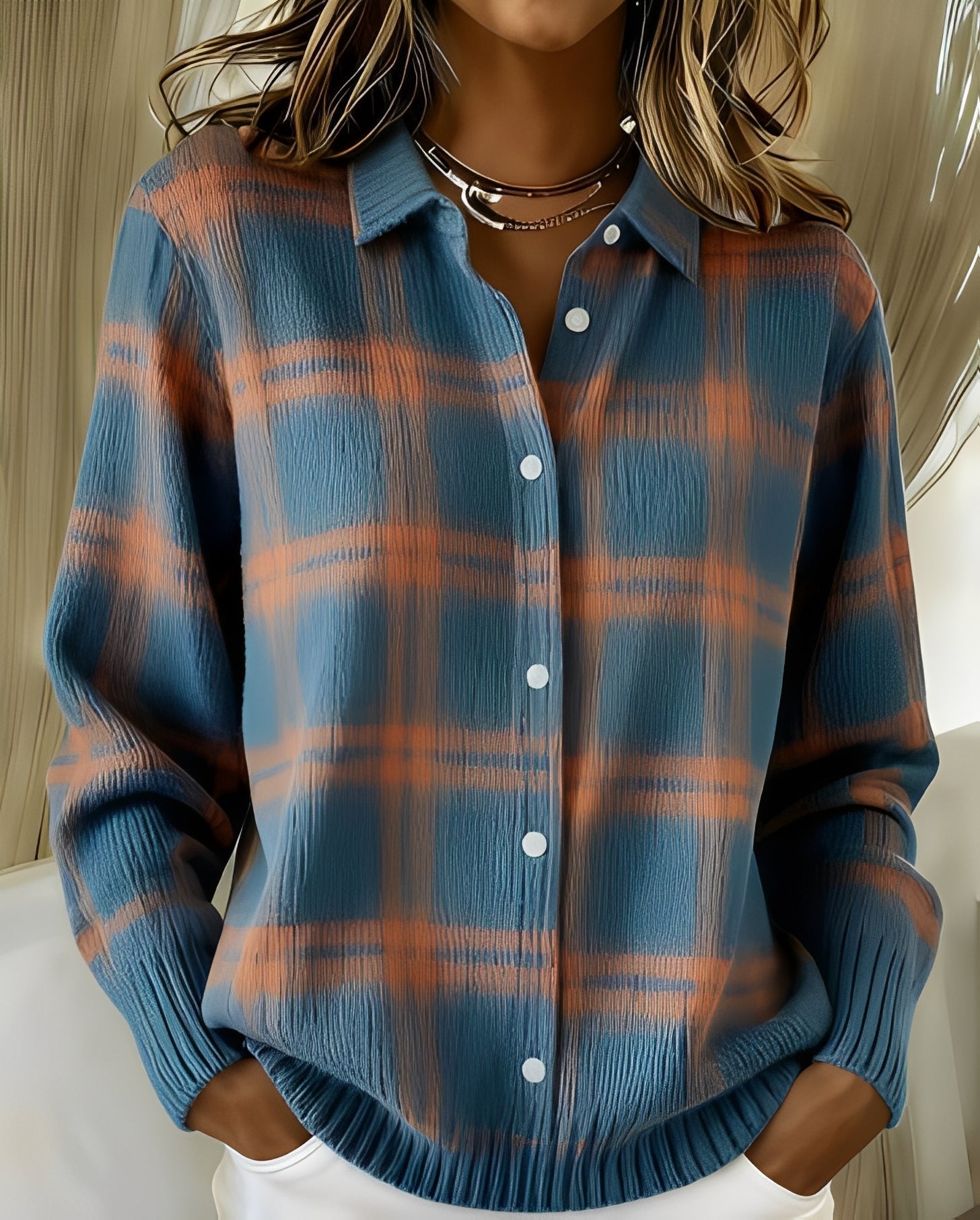 Carrie | Women's Long Sleeve Button-Down Blouse
