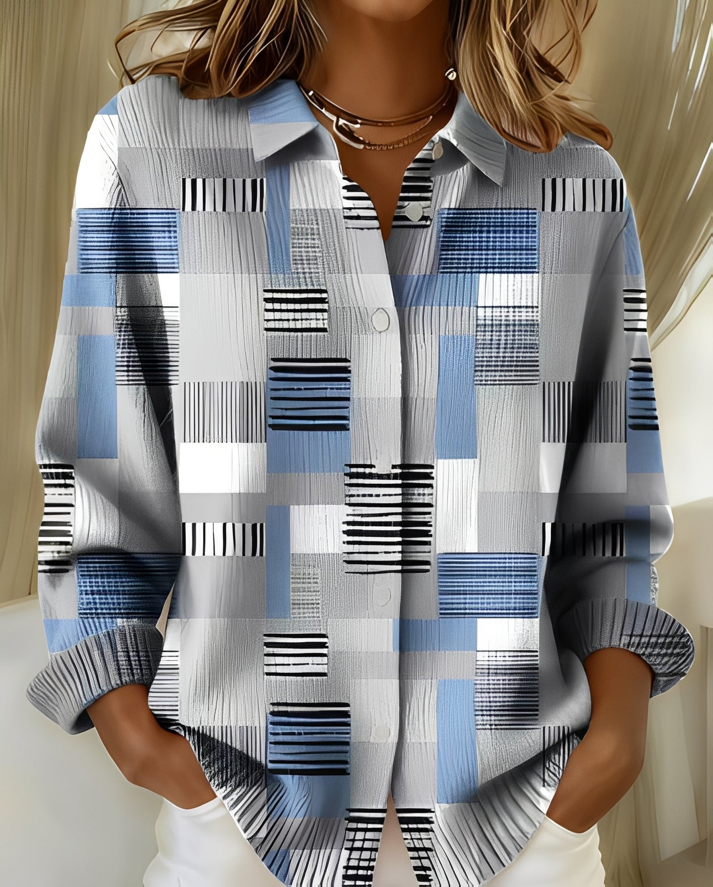 Carrie | Women's Long Sleeve Button-Down Blouse