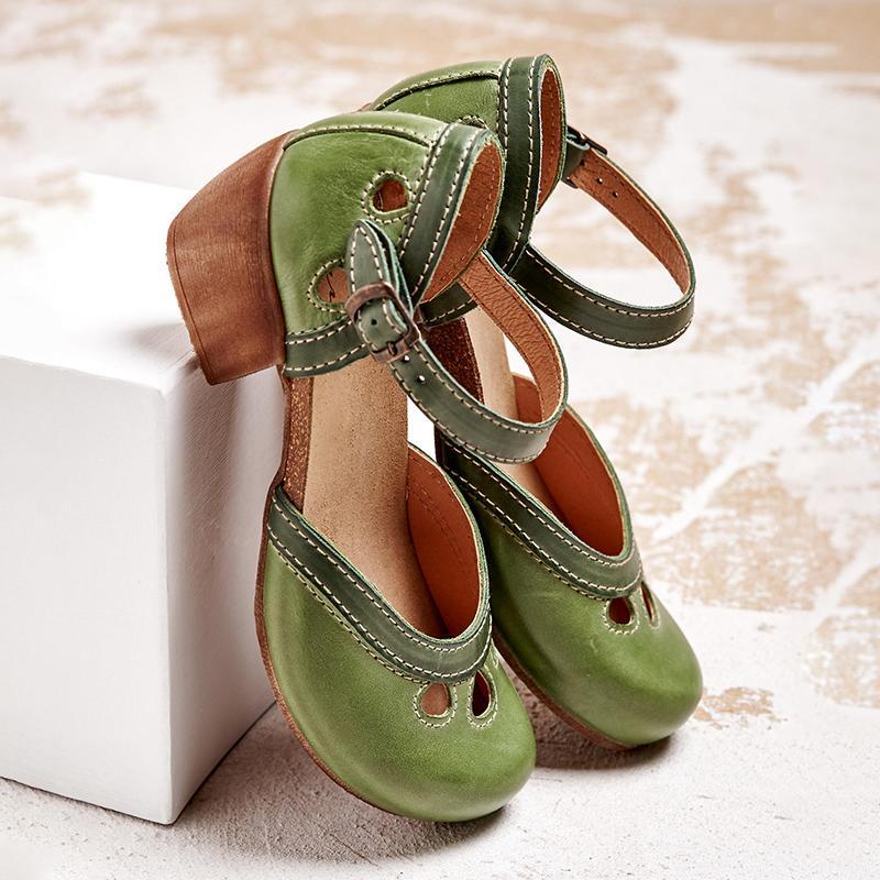Pomona | Orthopedic Ankle Strap Heeled Shoes