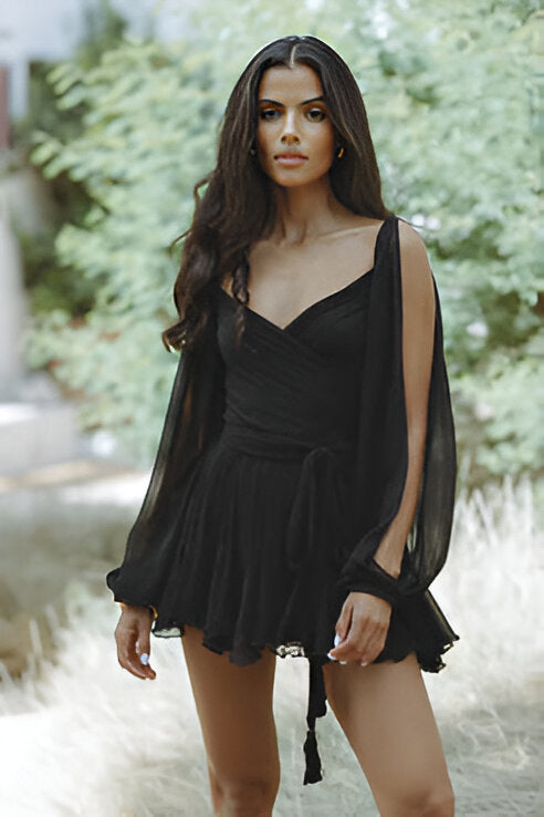 Florence | Women's V-Neck Wrap Mini Dress