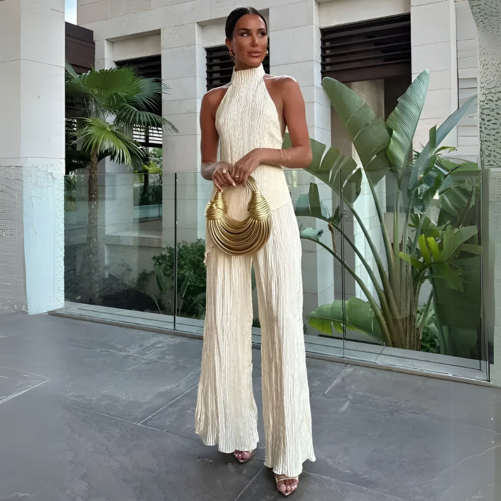 Katrina | Chic Asymmetrical Backless Jumpsuit for Women